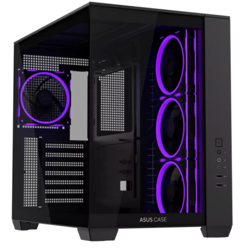 Carcasa ASUS A32 Plus TG ARGB, RGB, Mid Tower, Black ASUS