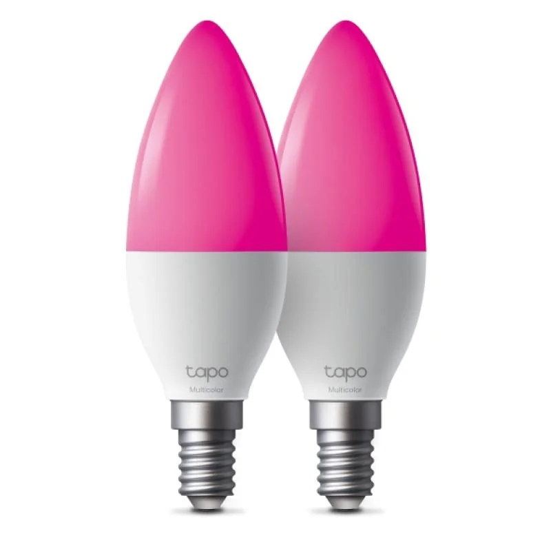 Smart Light Bulb, Multicolor SPEC: B38 bulb, E14 base, 220~240 V, 50/60 Hz, 8.6W, 16 Million Colors, 2500K-6500K, Brightness: 470 lm(Default 2700K), 40W Equivalent, Beam angle 260°, Lifetime Up to 25,000hrs, ERP:F, 2.4 GHz Wi-Fi, Bluetooth (Can be