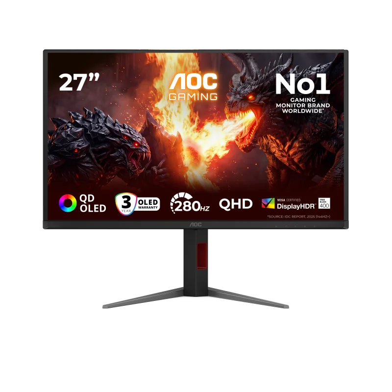 Monitor Gaming AOC Q27G4ZD, 26.5", 2560 x 1440 pixeli, Black, 3 ani Garantie AOC