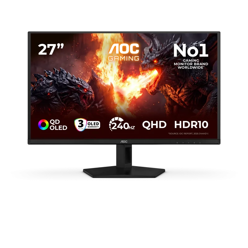 Monitor Gaming AOC Q27G41ZDF, 27", 2560 x 1440 pixeli, Black, 3 ani Garantie AOC