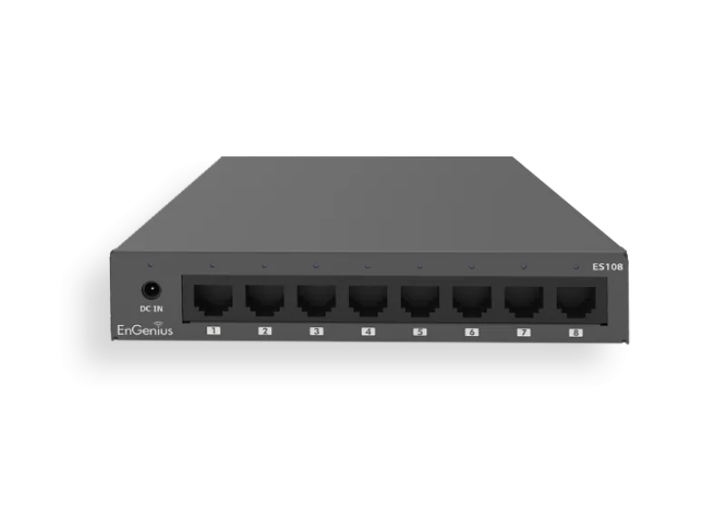 Switch Engenius Unmanaged Desktop 8-port GbE, standard wireless L1, capacitate switch 16 Gbps