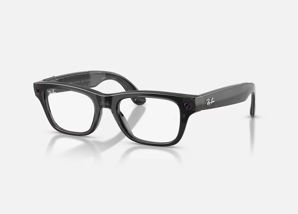 Ray-Ban Meta Blayzer Optics Gen 2 AI Glasses Shiny Transparent Black/Demo Rayban