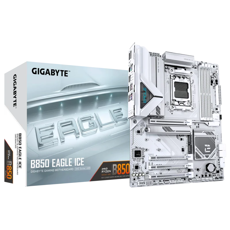 Placa de baza Gigabyte B850 EAGLE ICE, Socket AM5, DDR5, ATX Gigabyte