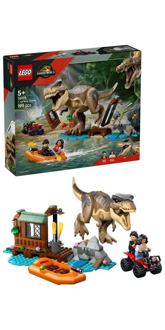 EVADARE PE RÂU DIN CALEA UNUI T. REX LEGO76975 Lego