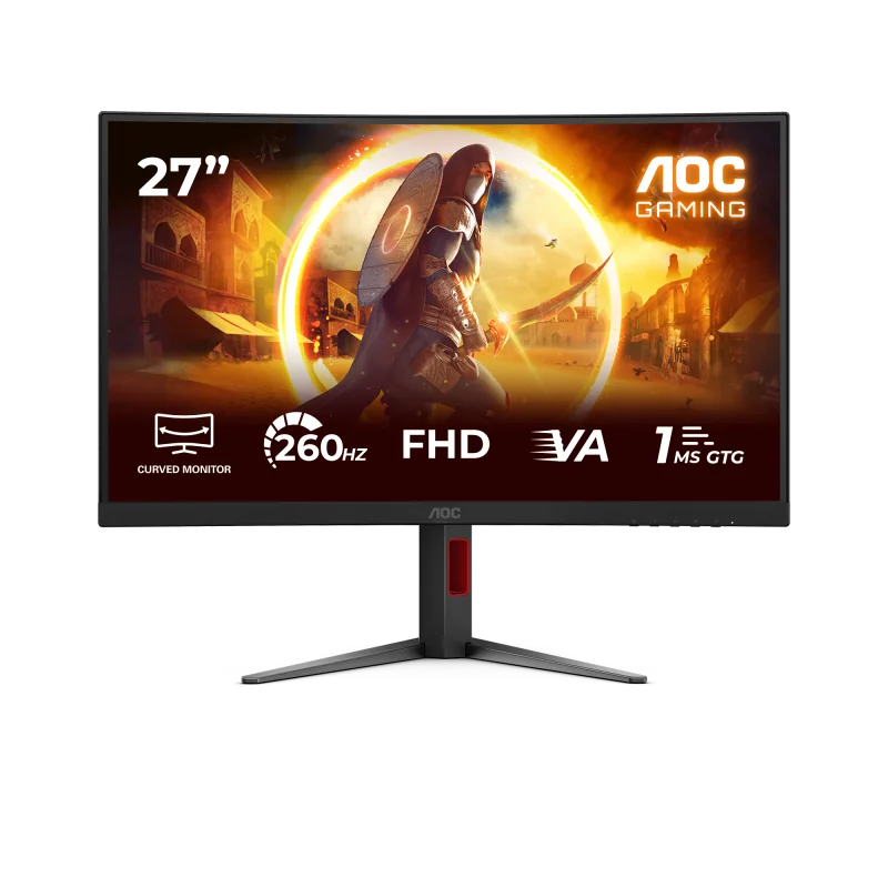 Monitor Gaming AOC C27G4Z2, 27", 1920 x 1080 pixeli, Black, Red, 3 ani Garantie AOC