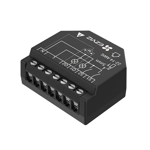 KIT SMART HOME Ezviz T36WM pentru controlul Iluminatului, Wi-Fi Relay 2.4GHz, conectivitate: Wi-Fi 6, BLE, 2.4 GHz, IEEE802.11b, 802.11g, 802.11n, raza: 200m (spatiu deschis), allimentare: 100-240VAC, 50 –60Hz, dimensiuni 38.4 × 43.8 × 18.5mm, greutate: Ezviz