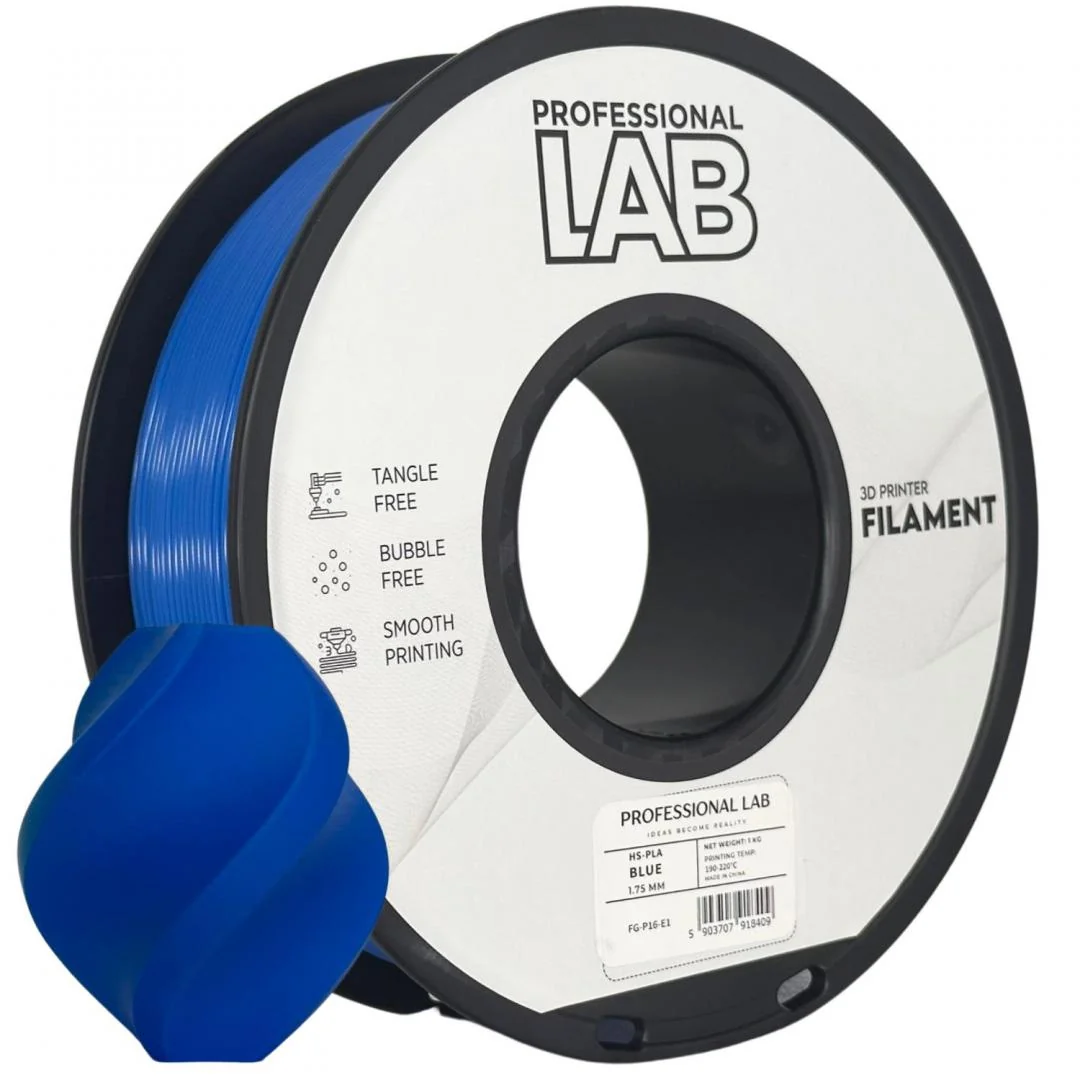 Filament 3D Proffesional Lab, Diamentru 1.75mm, Greutate: 1KG, Culoare: Albastru, Material: PLA, Temperatura: 180-240c. Professional Lab