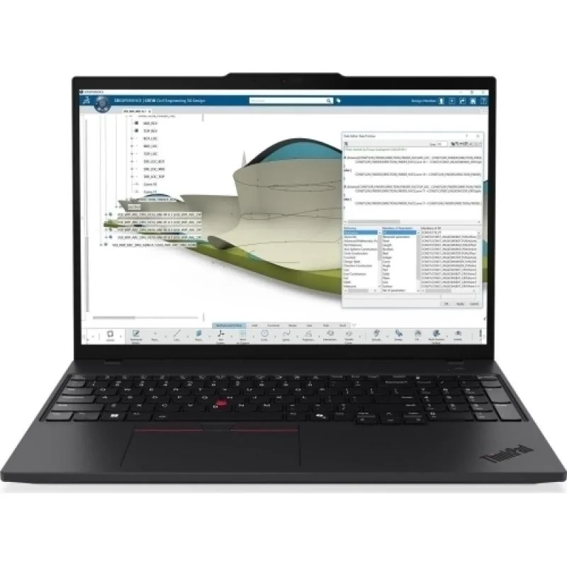 Laptop Workstation Lenovo ThinkPad P16s Gen 4, cu procesor Intel Core Ultra 7 265H, 16'' IPS, 64 GB DDR5, 2 TB, NVIDIA RTX PRO 1000, 8GB GDDR7, Windows 11 Pro, 3 ani Garantie Lenovo