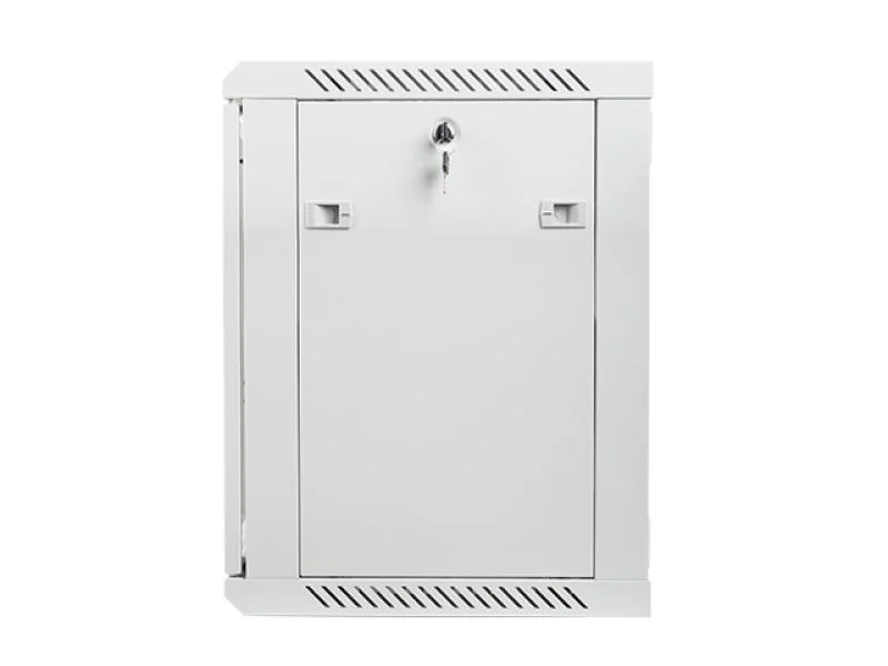 Dulap rack 19" perete 12U / 600x450 (flat pack) cu ușă din sticlă, gri V2 Lanberg