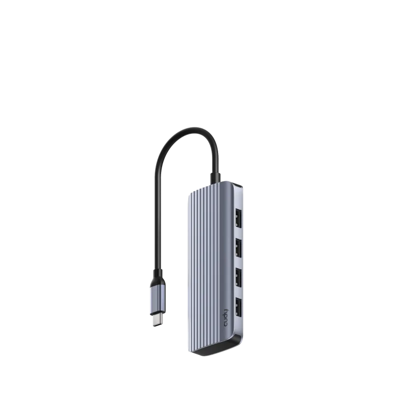 Hub USB CUDY UH500 USB-C, 6 porturi, HDMI, Argintiu Cudy