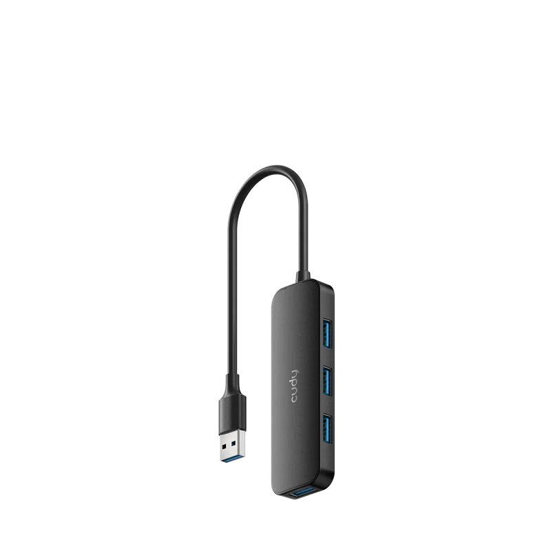 Hub USB CUDY UH40A USB-A, 4 porturi, Negru Cudy