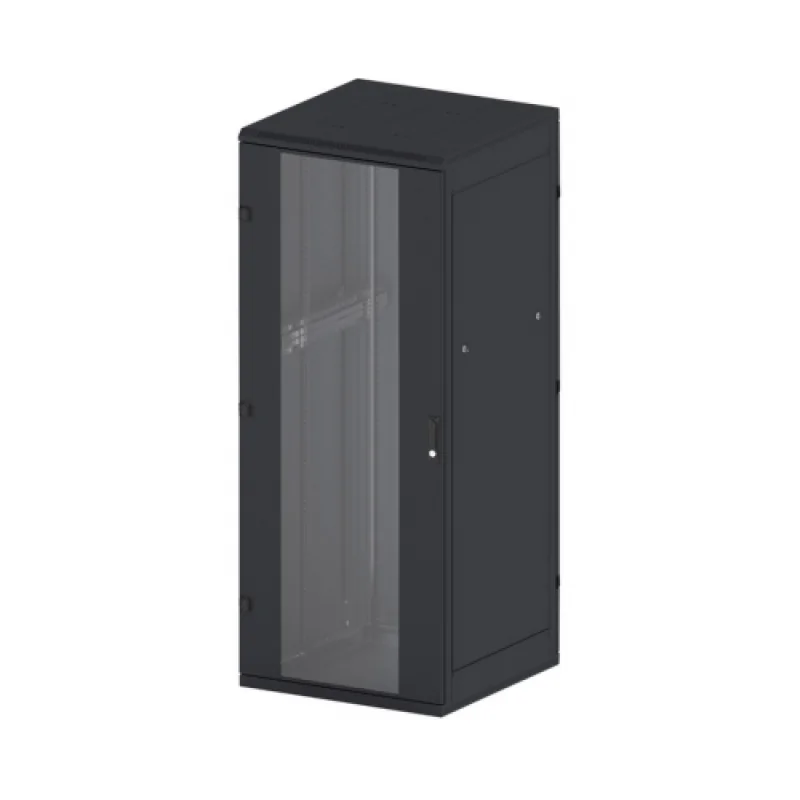 Rack de podea 19 Triton 22U 800x800mm usa fata sticla panouri laterale/spate detasabile sectiuni pentru ventilatie activa, sectiuni acces cabluri sus/jos/spate IP20 negru Triton