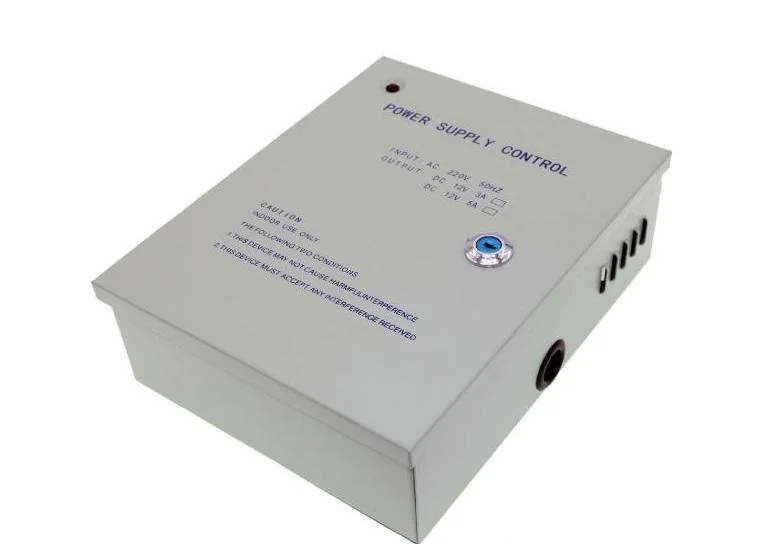 SURSA ALIMENTARE  5A CARCASA METAL Input voltage: 220V AC~240V AC; 50~60Hz Output voltage: 11V DC-14V DC 5A Output contact: locking, access control, exit button Backup battery: Support 12V/7AH (not included)