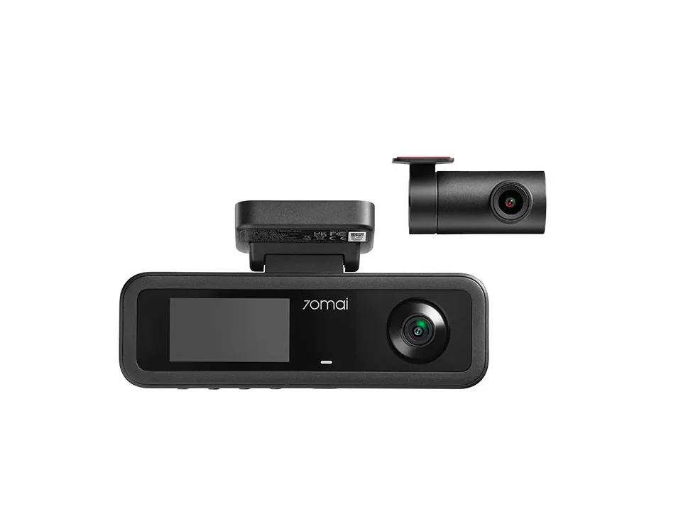 Set 2 camere 70mai Dash Cam 2K T400 cu 3 obiective (fata 2K, interior 1080P) + spate RC21 Full HD, GPS, HDR 70mai