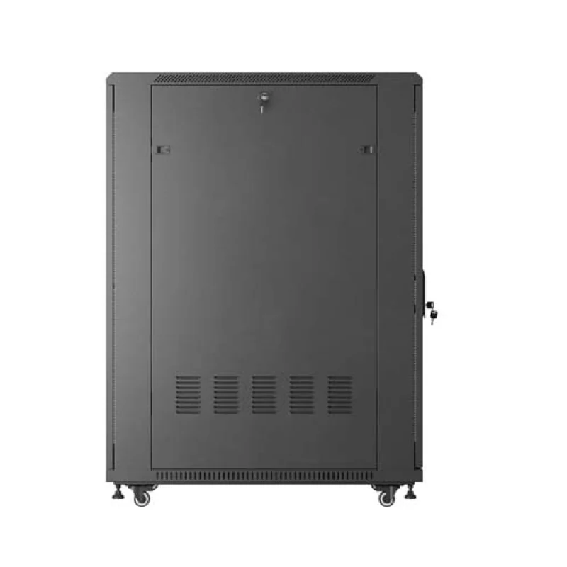 Dulap rack 19" perete 27U/600X1000 (FLAT PACK) WITH MESH DOOR, self- assembly, greutate maxima suportata 800 kg, RAL color RAL9004 Lanberg