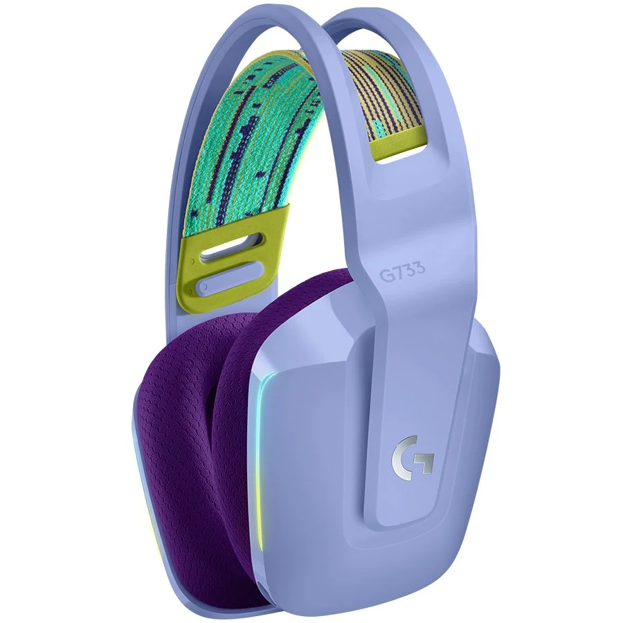 G G733 LIGHTSPEED Wireless RGB Gaming Headset Headset full size 2.4 GHz wireless lilac Logitech