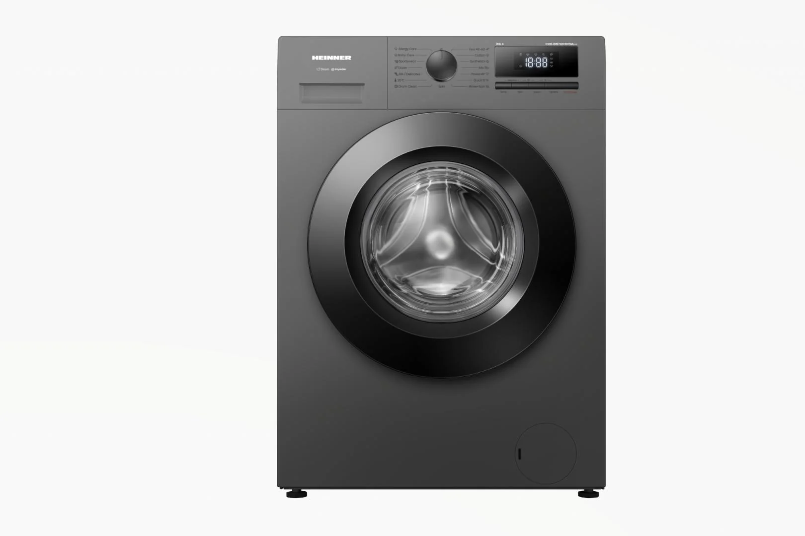 MASINA DE SPALAT RUFE SLIM HEINNER HWM-HME712IVSMTGA+++, CAPACITATE 7KG, VITEZA DE CENTRIFUGARE 1200RPM, CLASA ENERGETICA A, MOTOR INVERTER, 15 PROGRAME, DISPLAY DIGITAL, PROGRAM RAPID 15 MIN, PROGRAM ALLERGY STEAM, PROGRAM BABY STEAM CARE, FUNCTIE Heinner