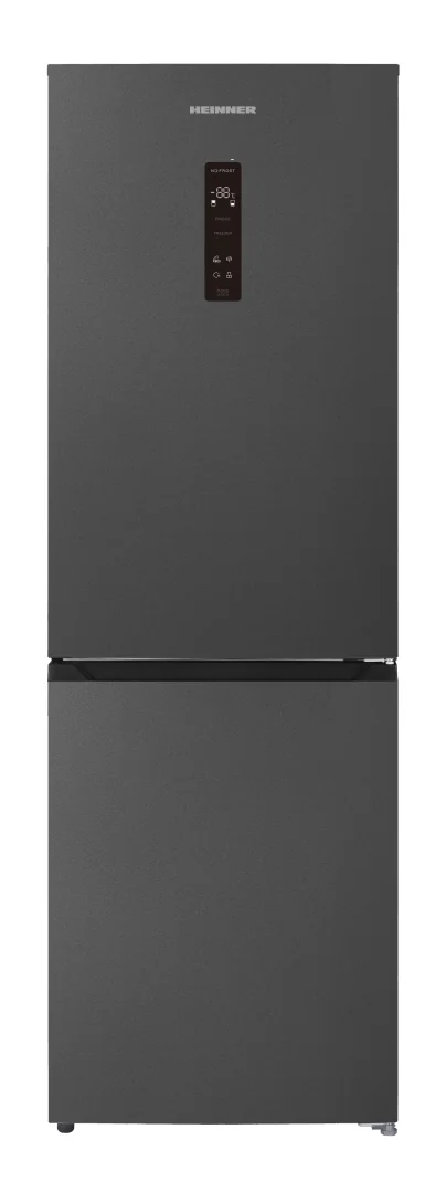 Combina frigorifica Heinner HCNF-HM400DINVDGE++, No Frost, MaxStorage, tehnologie Dual Inverter, clasa energetica: E, capacitate totala: 400 L, capacitate frigider: 273 L, capacitate congelator: 127 L, control electronic cu display touch, functie ECO, Heinner
