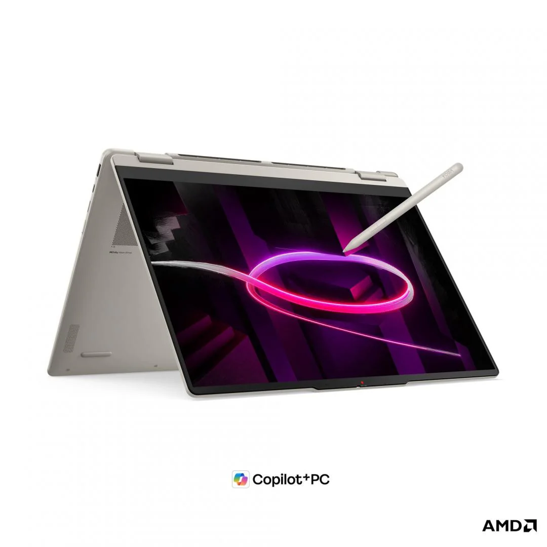 Laptop Consumer Lenovo Yoga 7 2-in-1 16AGP11 Copilot+ PC, cu procesor Ryzen AI 7 445, 16'' OLED, 24 GB LPDDR5x, 1 TB, AMD Radeon 840M, Fara OS, 3 ani Garantie Lenovo
