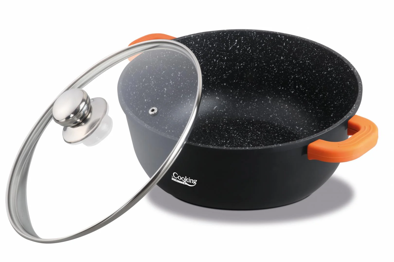 CRATITA ALUMINIU TURNAT+CAPAC,16x7.5 CM, 1.2 L, DARK LINE,COOKING BY HEINNER Heinner
