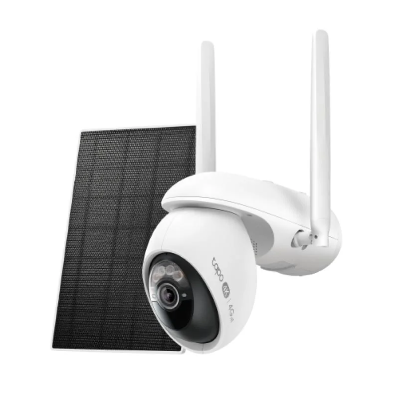 Solar-Powered Pan/Tilt Wi-Fi/4G LTE Security Camera Kit TP Link, 1/2.7" Progressive Scan CMOS Starlight Sensor, 2× 850 nm IR LEDs (33 ft / 10 m) Full-Color Night Vision, Pan Mechanical Range: 326° (360° Pan Coverage) Tilt Mechanical Range: 53° (98° Tilt TP-Link