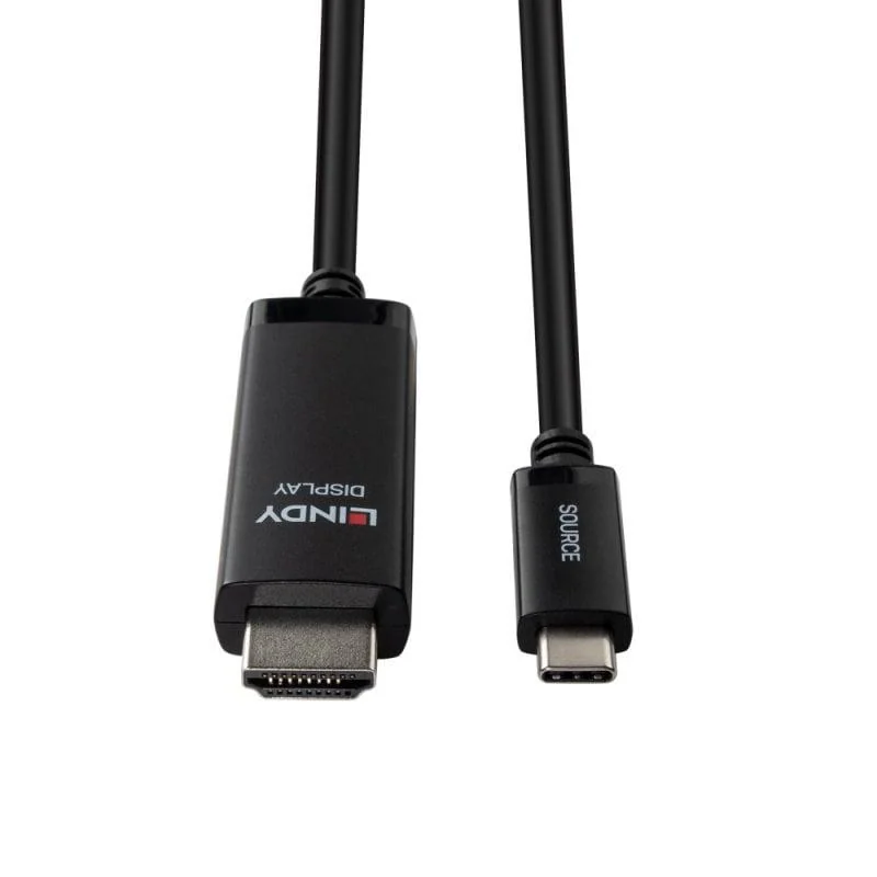 Cablu adaptor Lindy USB C to HDMI 8K60, lungime cablu 1m, Standard: HDMI® 2.1 with 48Gbps, Chipset: CS5565AN, Supported Bandwidth: 48Gbps Maximum Resolution: 7680x4320 60Hz, 3840x2160 144Hz Lindy