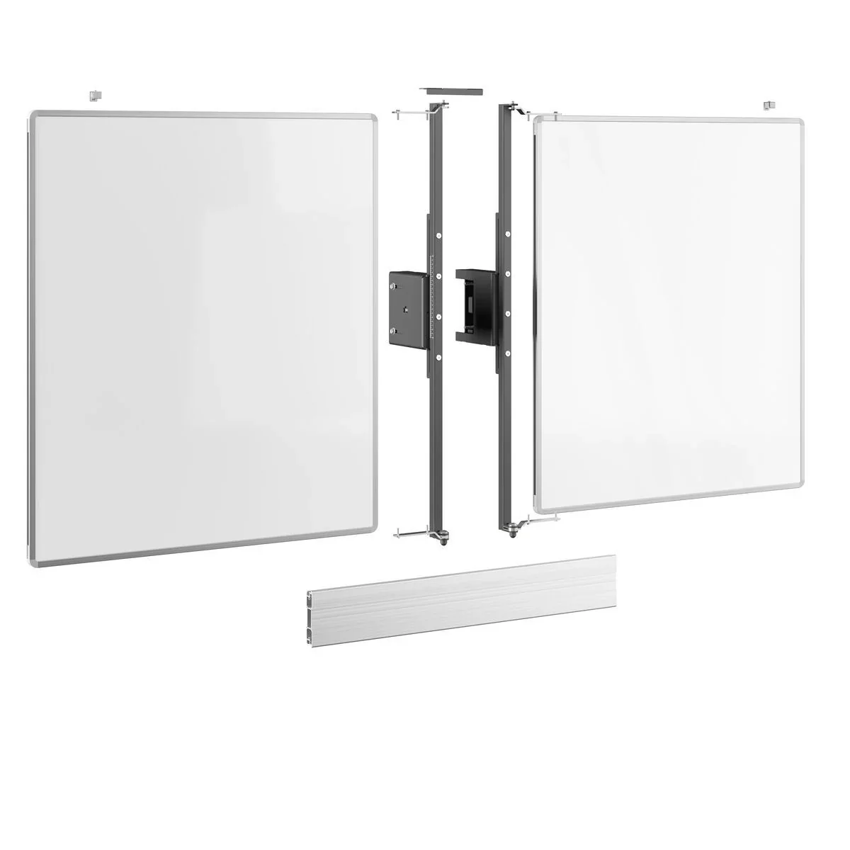 Set mobil de table albe Vogel’s RISE WBS65M pentru display-uri de 65″ și standuri mobile RISE 5XXX, montaj stânga/dreapt Vogel`s