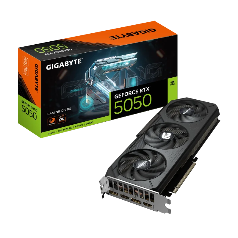 Placa Video GIGABYTE GEFORCE RTX 5050 GAMING OC 8GB GDDR6 128 bit, PCIE 5.0, 2x DP 2x HDMI Gigabyte