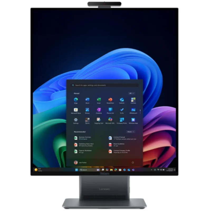 All-in-One Business Lenovo ThinkCentre X AIO cu procesor Intel Core Ultra 5 325 pana la 4.5 GHz, 27 inch, QHD, 16 GB, Intel Integrated Graphics, Windows 11 Pro, Grey, 3 ani Garantie Lenovo