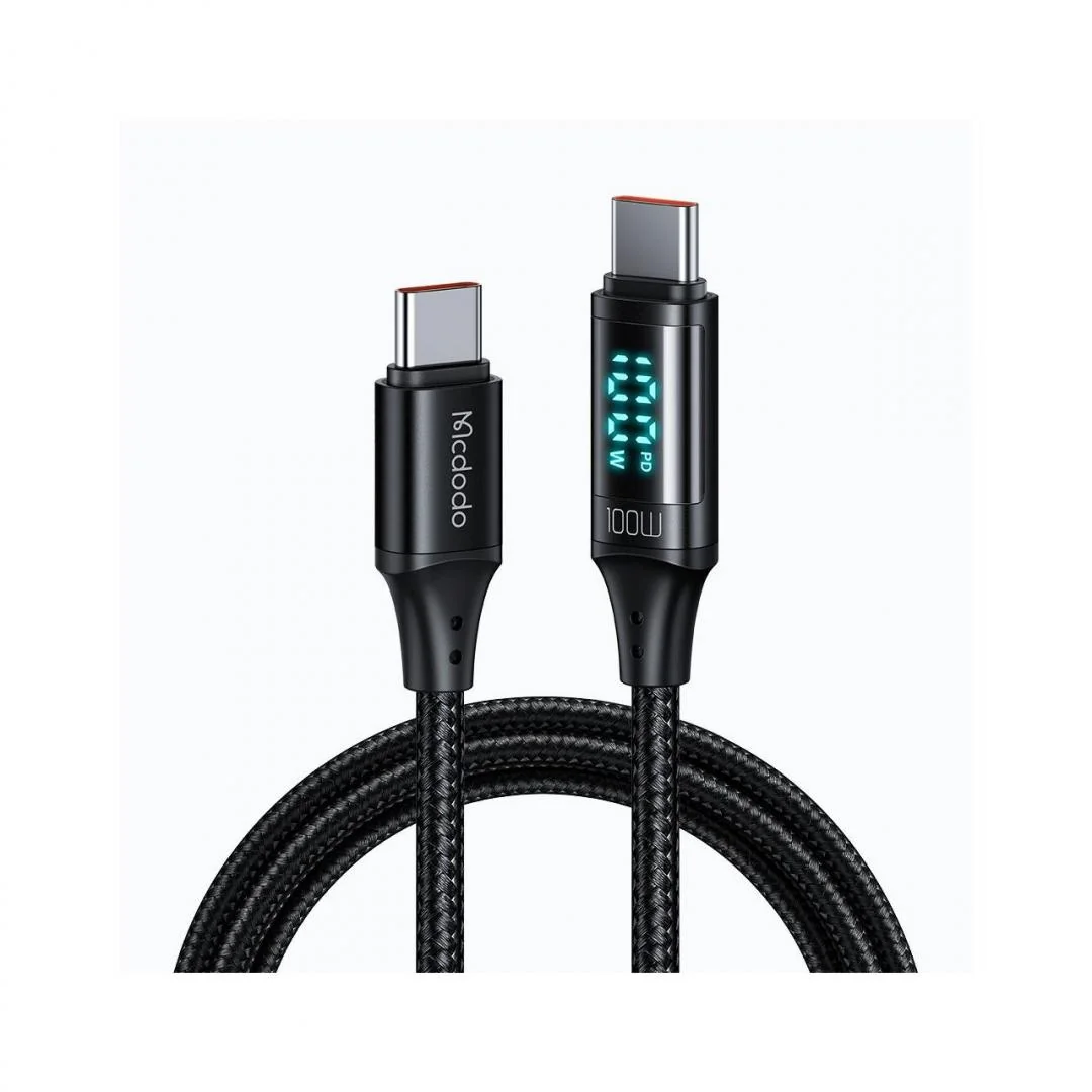 Cablu Digital HD Type-C la Type-C Black (100W, 1.2m, 5A) Mcdodo