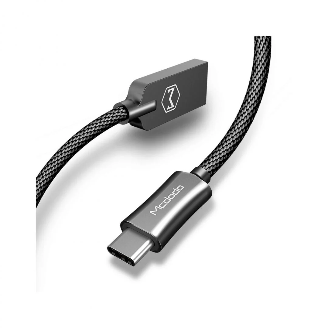 Cablu Knight Type-C, lungime 1.5m, QC 4.0, impletitura nylon Black Mcdodo