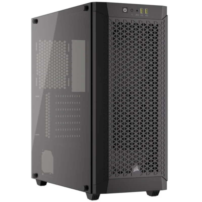 Carcasa CORSAIR 480T Airflow Mid Tower NEGRU, Tempered Glass, Sloturi Expansiune 7, Drive Bays: 2x2.5", Format Placa De Baza Suportat: Mini- ITX, Micro-ATX, ATX+ sursa CX750 Corsair
