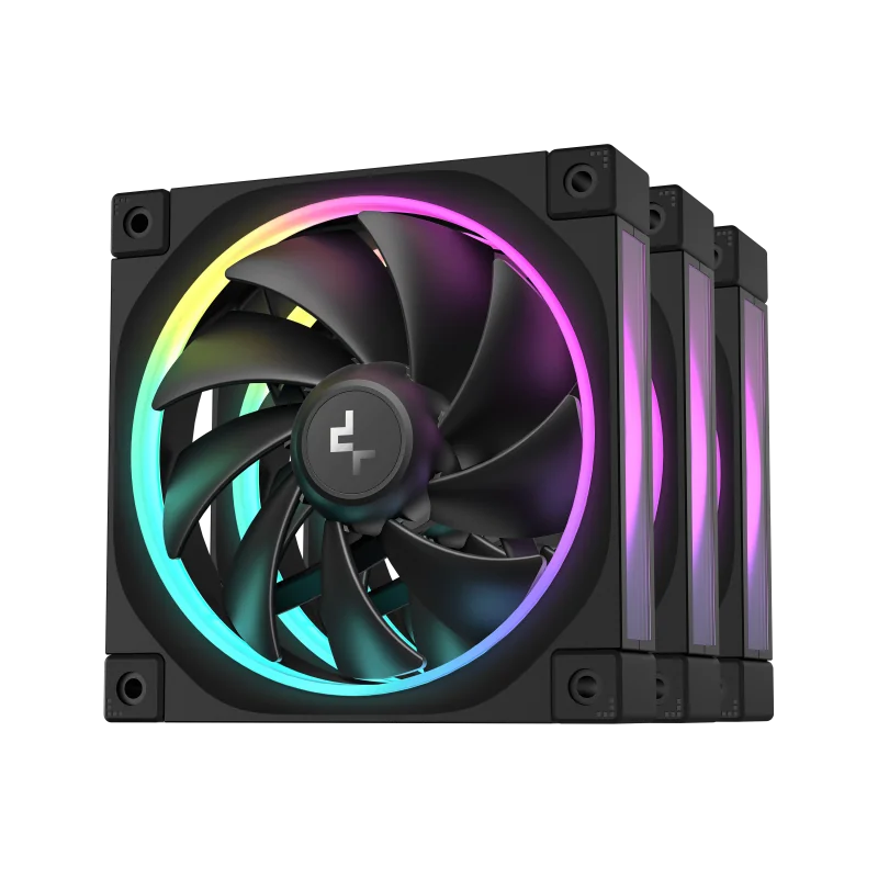 Ventilatoare DEEPCOOL FL12-3in1 120mm, CFM 55, presiune 2.82 mmAq, viteza de rotatie 500-2150 RPM +/- 10%