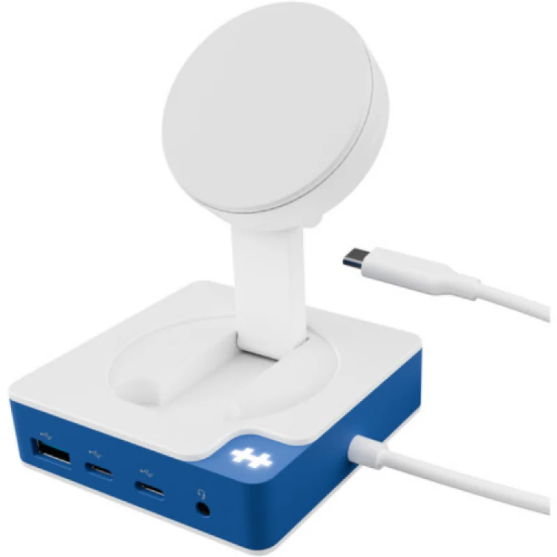 HyperDrive® Flex 5 Port USB-C, ports 7.5W MagSafe Compatible Charger HDMI 4K60Hz USB-C 100W PD USB-C 5Gbps x 2 USB-A 5Gbps SD 104MB/s 3.5mm Audio Jack Targus