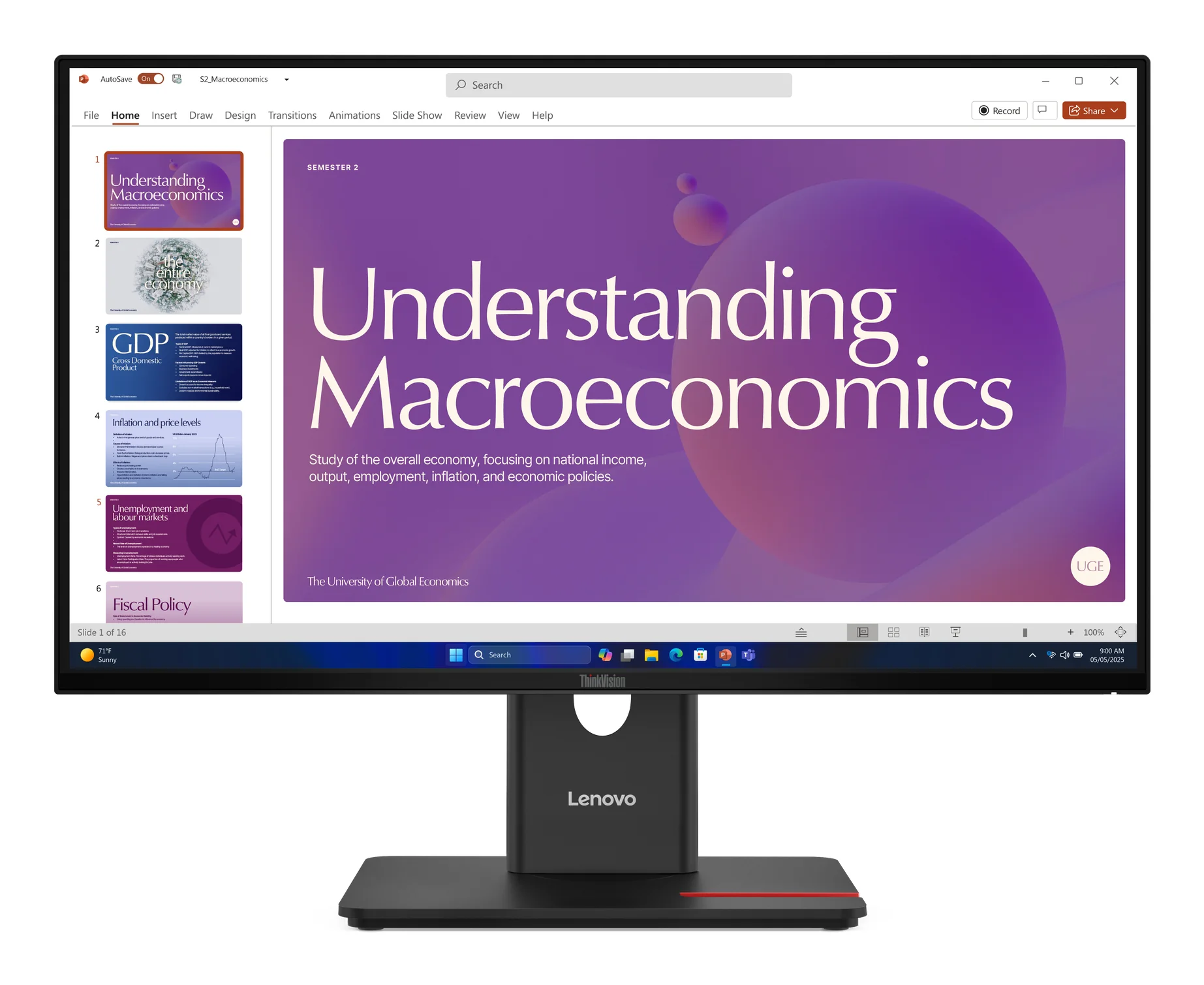 ThinkVision T24D-40 23.8inch FHD 16:9 48Hz-120Hz 250cd/m2 4ms HDMI DP DP Out USB-C (P) Lenovo