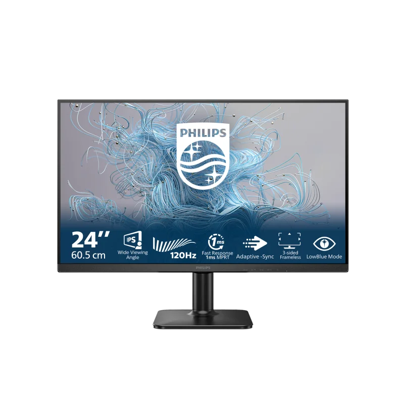 Monitor Philips 23.8" 24E2N1110/00, Diagonal (inch): 23.8, Diagonal (cm): 60, Aspect ratio: 16:9, Panel: IPS, Resolution: 1920x1080, Refresh Rate: 120Hz, Response time GtG: 4ms, Response time MPRT: 1ms, Brightness (max): 300 cd/m², Contrast (static) :