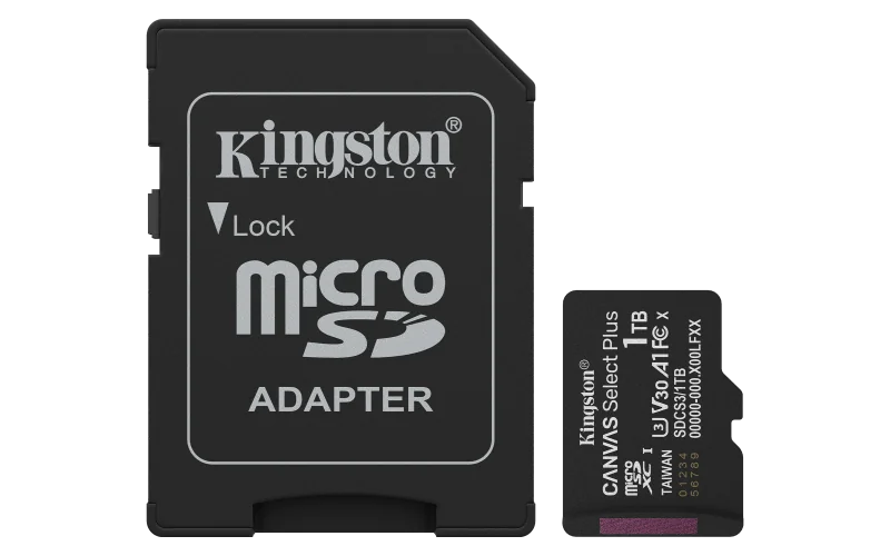 Card de Memorie MicroSDXC Kingston 1TB Canvas Select PlusCu Adaptor Kingston