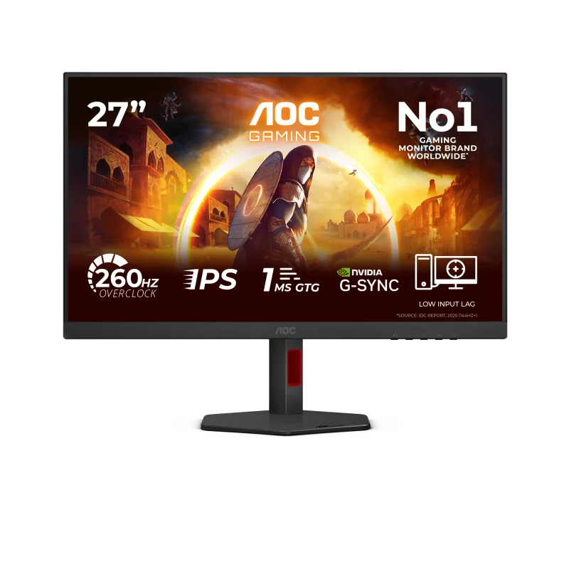 Monitor Gaming AOC 27G4ZR, 27", 1920 x 1080 pixeli, Black, Red, 3 ani Garantie AOC