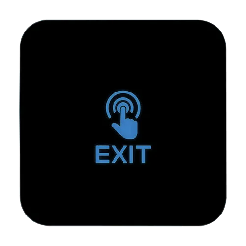 Buton de iesire Touch, plastic negru, montaj aparent, 12-24 Vcc, NO-NC-COM, LED, 86 x 86 mm CSB-86T-P2 Csaccess