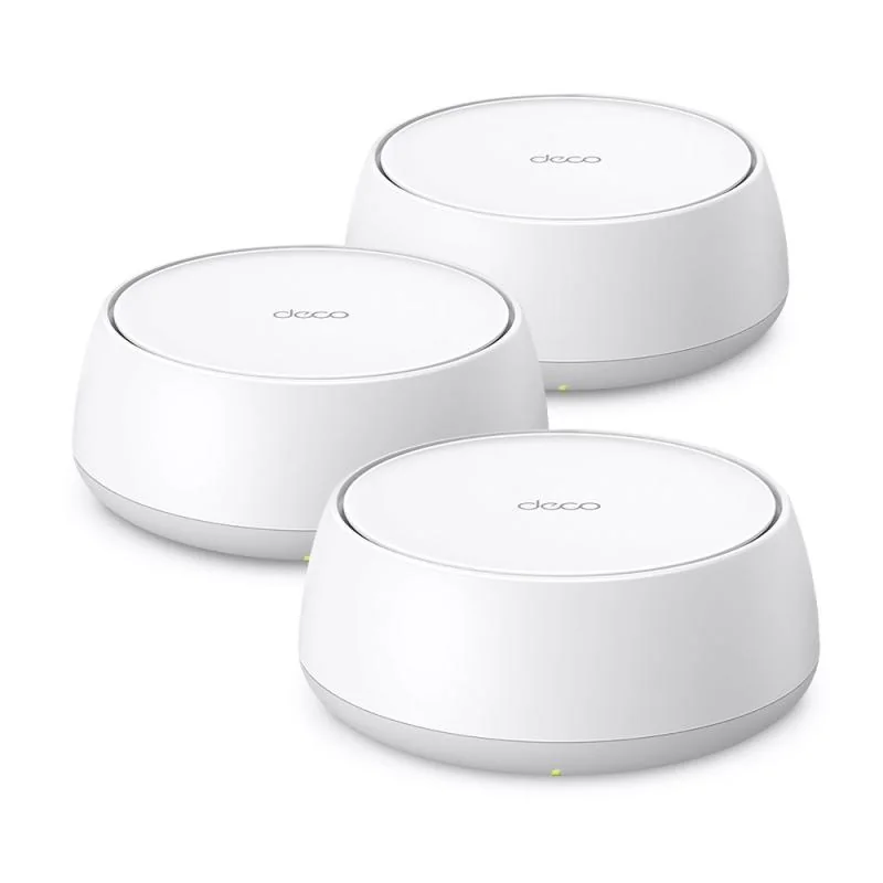 BE3600 Whole Home Mesh Wi-Fi 7 System SPEED: 688 Mbps at 2.4 GHz + 2882 Mbps at 5 GHz SPEC: Internal Antennas, 2 × 1 Gigabit Ports (WAN/LAN auto-sensing), 160MHz for 5 GHz, 4-Stream FEATURE: Deco App, Router/AP Mode, IPv6, IPTV, HomeShield (Parental