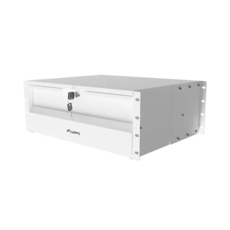 Drawer Lanberg 19", RAL color RAL7035, maximum load 90 kg, Range of adjustment 360 - 610 mm Lanberg