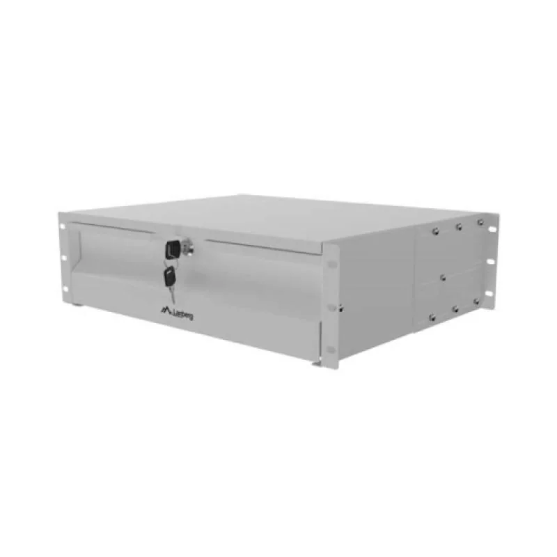 Drawer Lanberg 19", RAL color RAL7035, maximum load 90 kg, Range of adjustment 360 - 610 mm, gri Lanberg