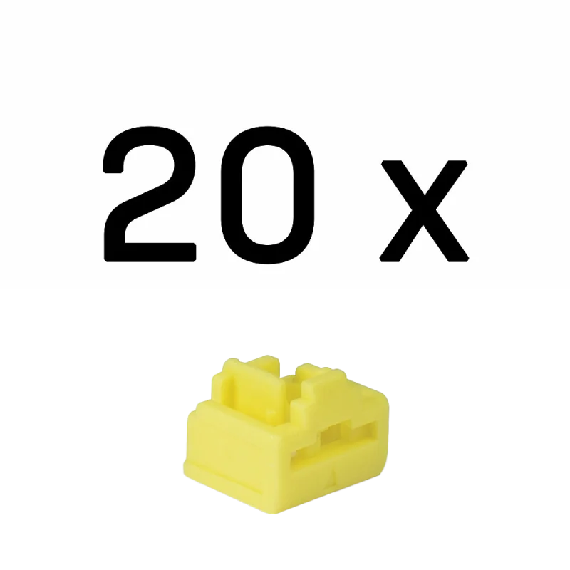 RJ-45 Port Blockers, 20 bucati, material ABS, Yellow Lindy