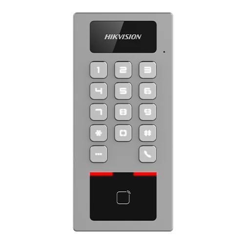 Terminal control acces, PIN, cititor card, Bluetooth, Wi-Fi, Alarma, IK09 - HIKVISION DS-K1T502DBWX-E1 Hikvision