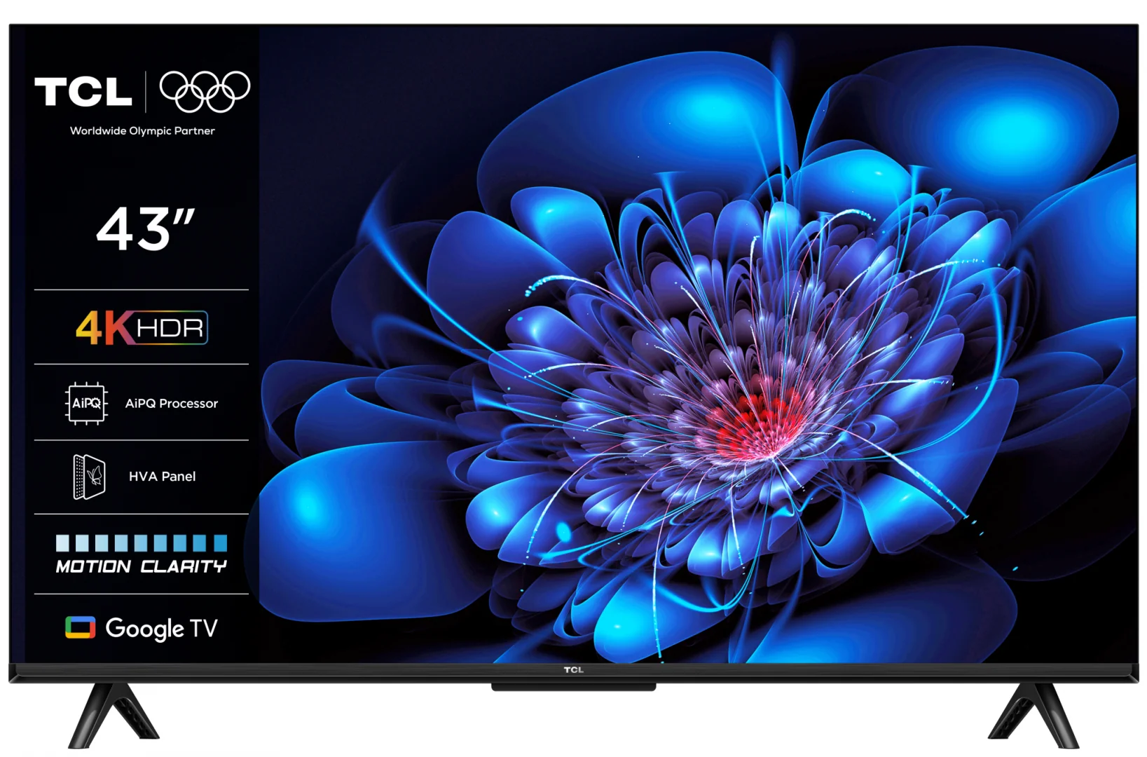 Televizor LED TCL 43P69K, 109 cm, 4K, Smart Google TV TCL