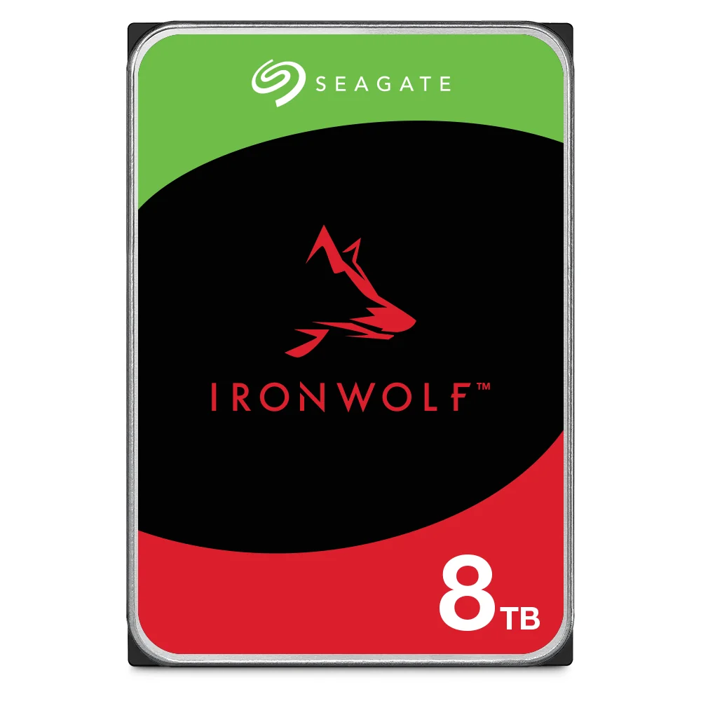 Bundle SEAGATE NAS HDD 8x8TB IronWolf 7200rpm 6Gb/s SATA 256MB cache 8.9cm 3.5inch 24x7 CMR for NAS and RAID Rackmount systems BLK Seagate