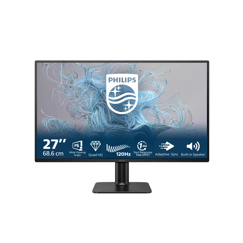 Monitor Consumer Philips 27E2N2500/00, 27", 2560 x 1440 pixeli, Black, 3 ani Garantie Philips