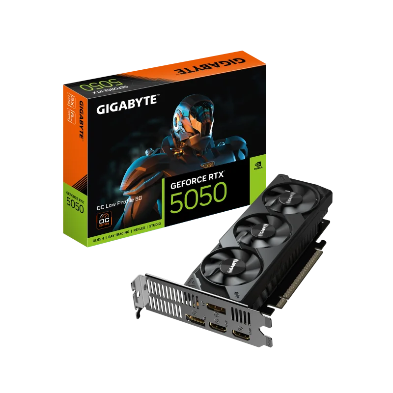 Placa Video GIGABYTE GEFORCE RTX 5050 OC LOW PROFILE 8GB GDDR6 128 bit, PCIE 5.0, 1x DP 2.1 1x DP 1.4a 2x HDMI