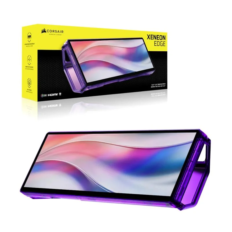Monitor Commercial Corsair XENEON EDGE, 14.5", 2560 x 720 pixeli, Touchscreen, Purple, 3 ani garantie Corsair