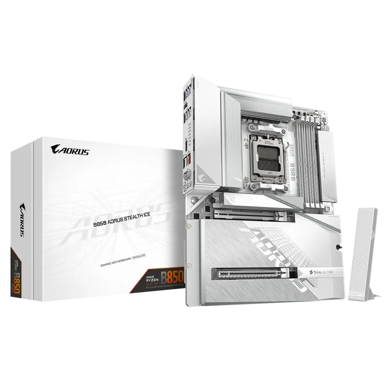 Placa de bază Gigabyte B850 AORUS STEALTH ICE AM5